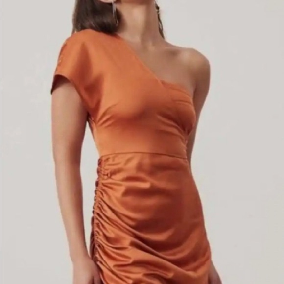 REVOLVE Orange One-Shoulder Sheath Dress #144 - Picture 2 of 5